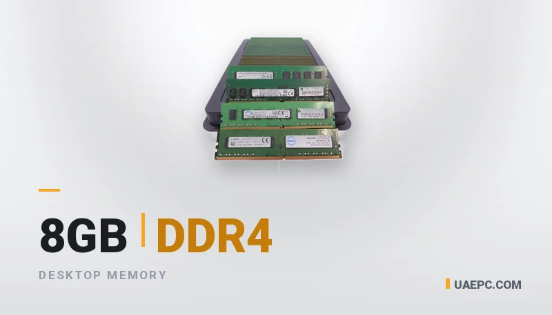 Used 8GB Desktop RAM DDR4 Original Brands Mix Bus Speed — wholesale from the UAEPC warehouse, UAE