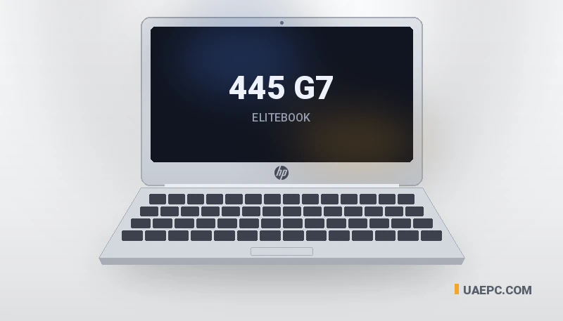 Refurbished HP 445 G7 Ryzen 7/8GB/256GB/14" business laptop — wholesale from the UAEPC warehouse, UAE