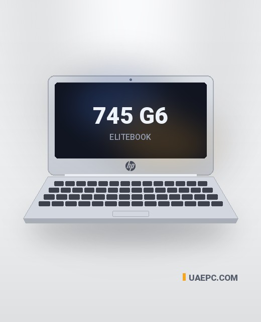 Refurbished HP 745 G6 Ryzen 5 PRO/16GB/256GB/14" business laptop — wholesale from the UAEPC warehouse, UAE