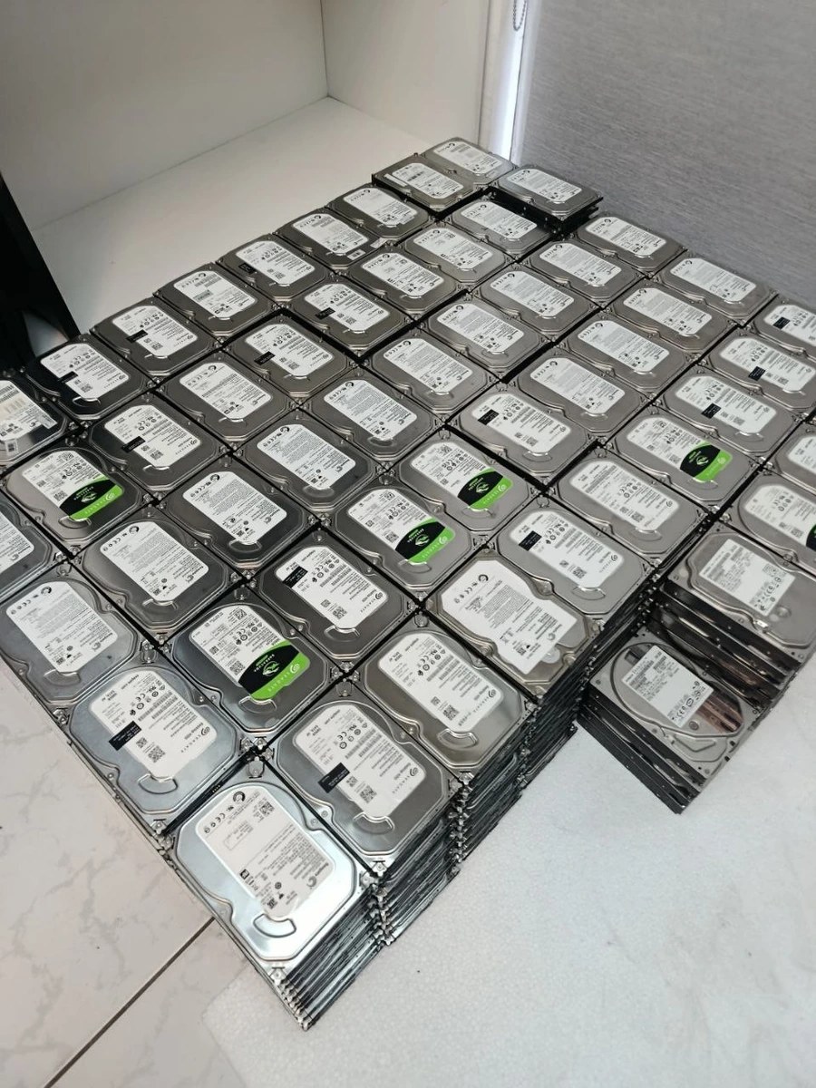 Hundreds of used Western Digital and Seagate hard drives ready for bulk delivery