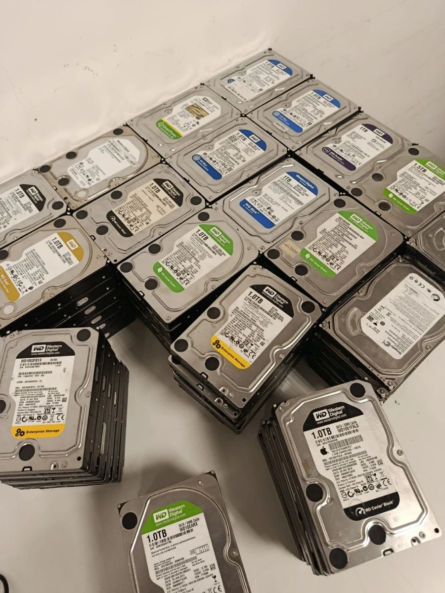 Western Digital 1TB drives with original labels, bulk used units at UAEPC